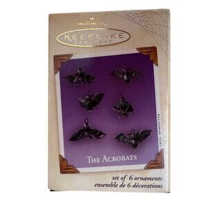 Hallmark Keepsake Ornament The Acrobats Halloween Black Bats 2003 Vintage